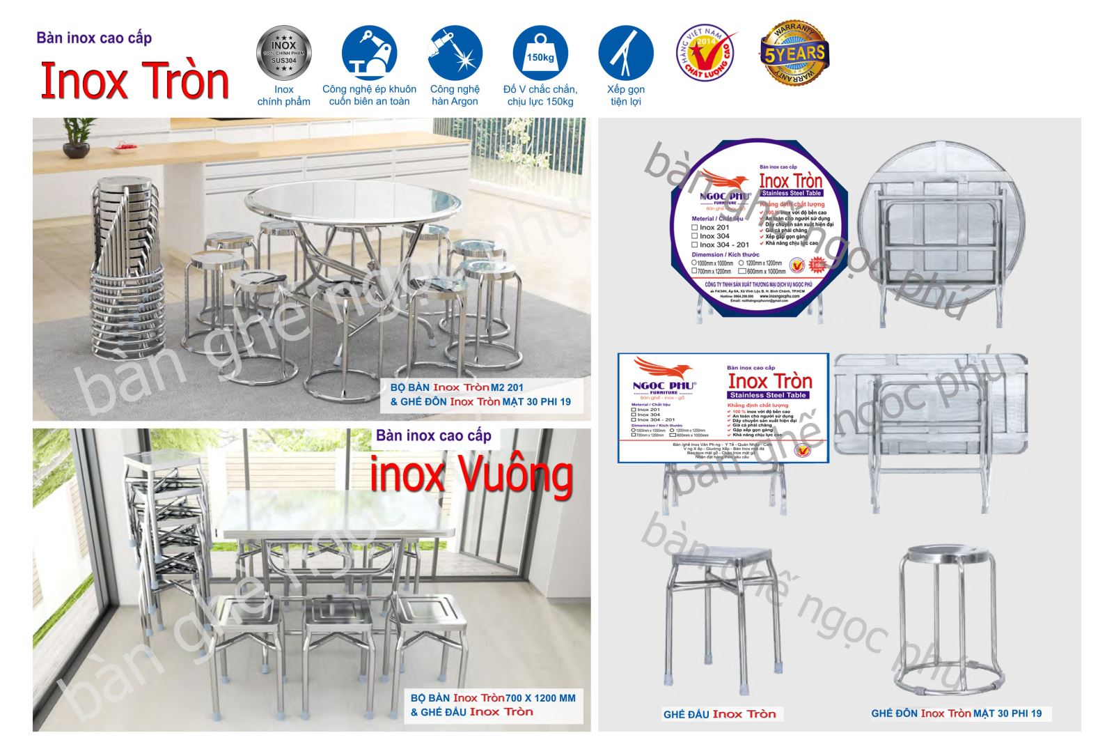 Bàn Inox công nghiệp